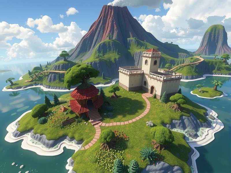 Anise Volcano Survival Crafting System